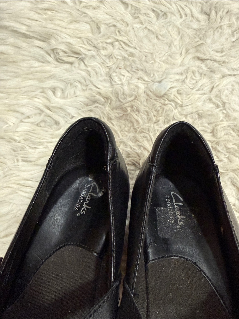 Clarks Honorable Bendables Black
Leather Mary Jane Double-Strap Heels Size 8.5 - Picture 8 of 10